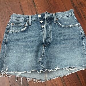 Agolde Blue Denim Skirt